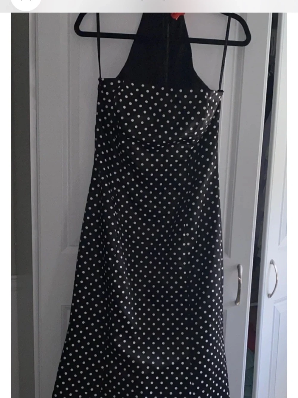 Jessica McClintock Gunne Sax Womens Dress 7 Y2k Black White Polka dots Goth‎